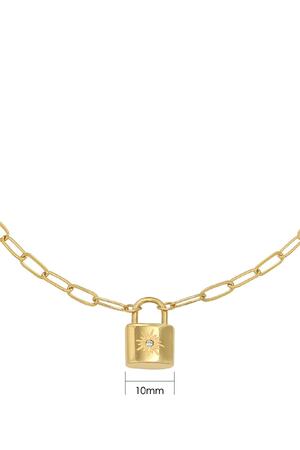 Collana Little Lock Gold Stainless Steel h5 Immagine2